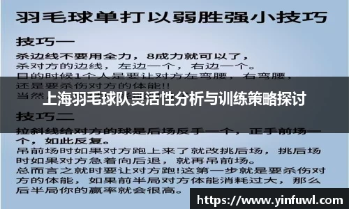 上海羽毛球队灵活性分析与训练策略探讨